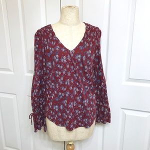 Lucky Brand Women's Tie Sleeve Top